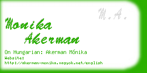 monika akerman business card